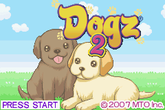 Dogz 2 title screen for GameBoy Advance